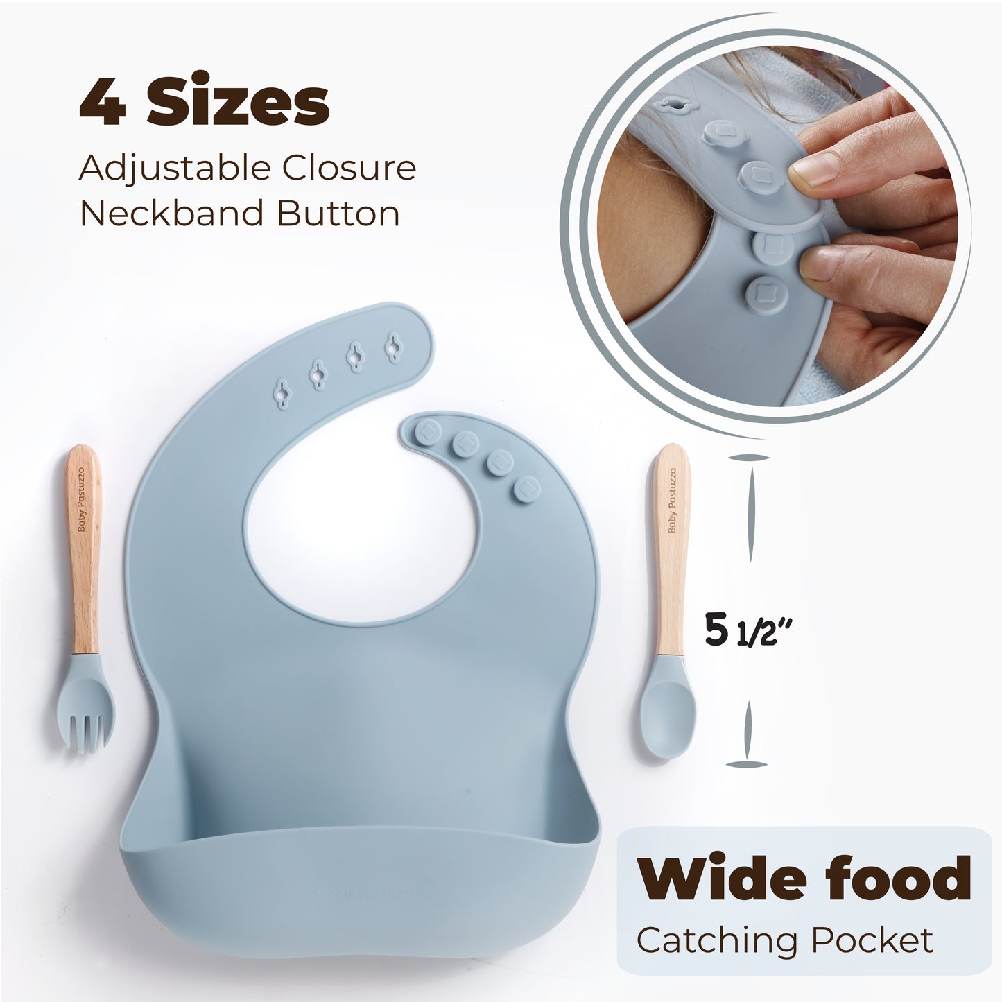 PeacefulMeal Baby Pastuzzo™ - Set of Silicone Feeding Set 6 in 1 and Educational Montessori Toys, for Baby and Infant Toddlers